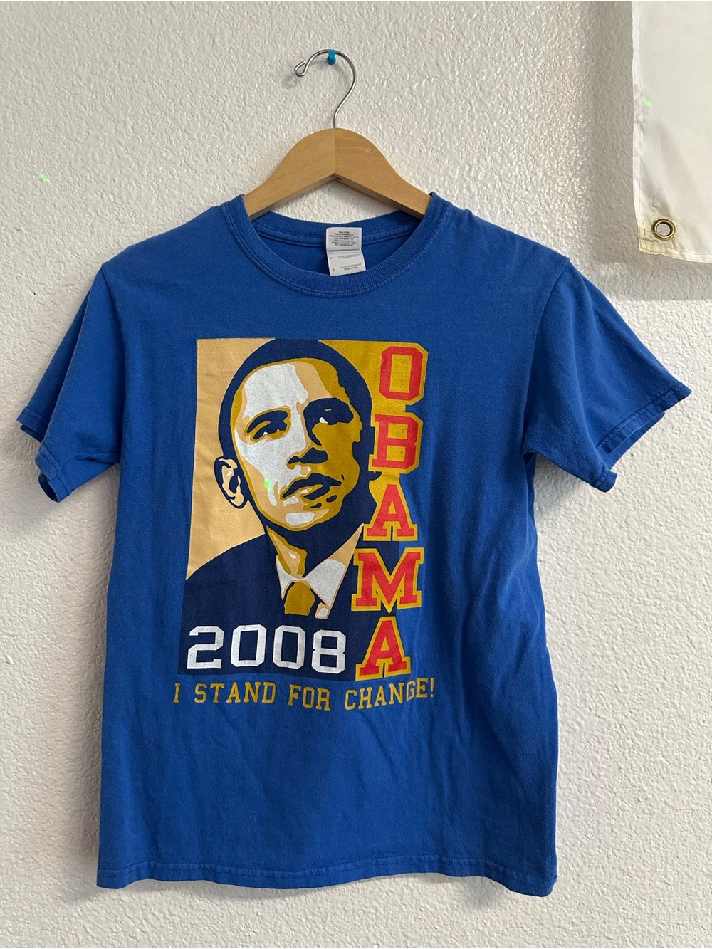 2008 Barack Obama I Stand for Change Campaign Tee Small